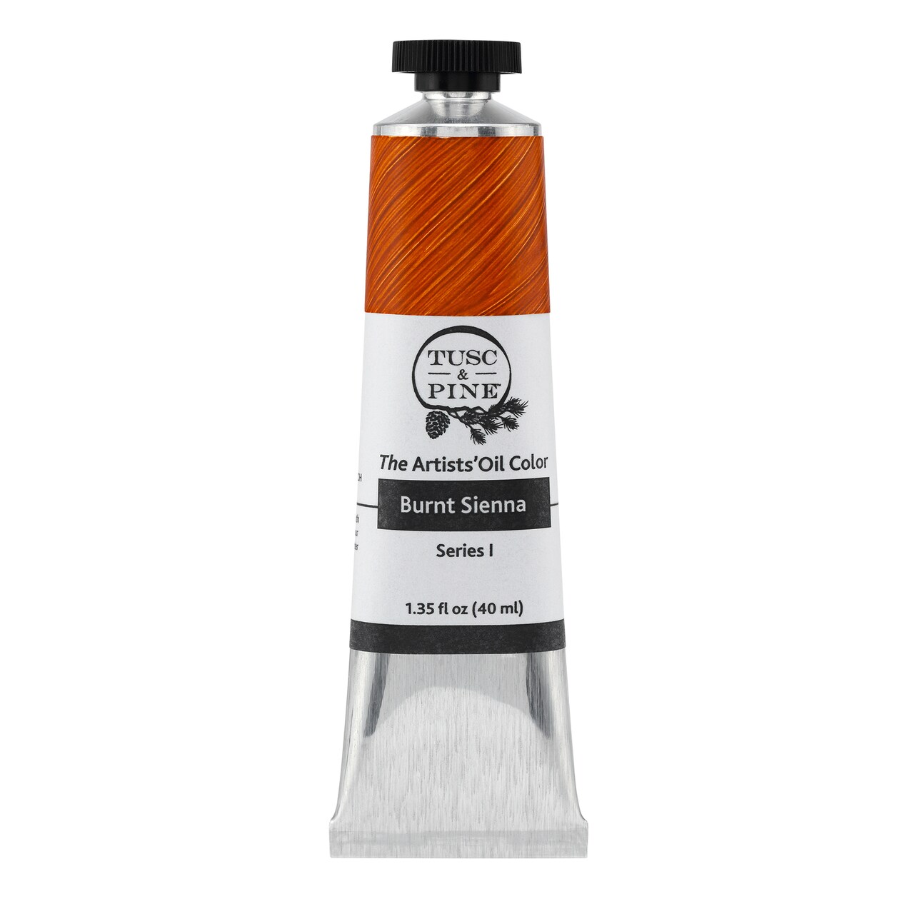 Tusc & Pine Artist Oil Paint - Burnt Sienna, 40 ml, Non-Yellowing, Rich & Creamy Consistency, Maximum Pigment Load, Small Batch Milled Oil Paints Made in the USA for Professional Artists
